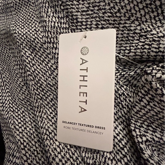 Athleta Delancey Textured Dress-Braiden Black NWT - Picture 12 of 13